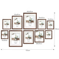 Deluxe Gallery Photo Wall Frame Set C - 10 Frames - Chestnut