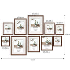Deluxe Gallery Photo Wall Frame Set C - 10 Frames - Chestnut