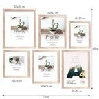 Deluxe Gallery Photo Wall Frame Set B - 6 Frames - Chestnut