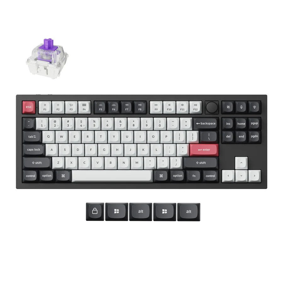 Keychron Q3 HE Magnetic Custom Keyboard (Black) (Gateron Double-Rail Nebula Switch)