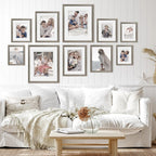 Deluxe Gallery Photo Wall Frame Set C - 10 Frames - Chestnut