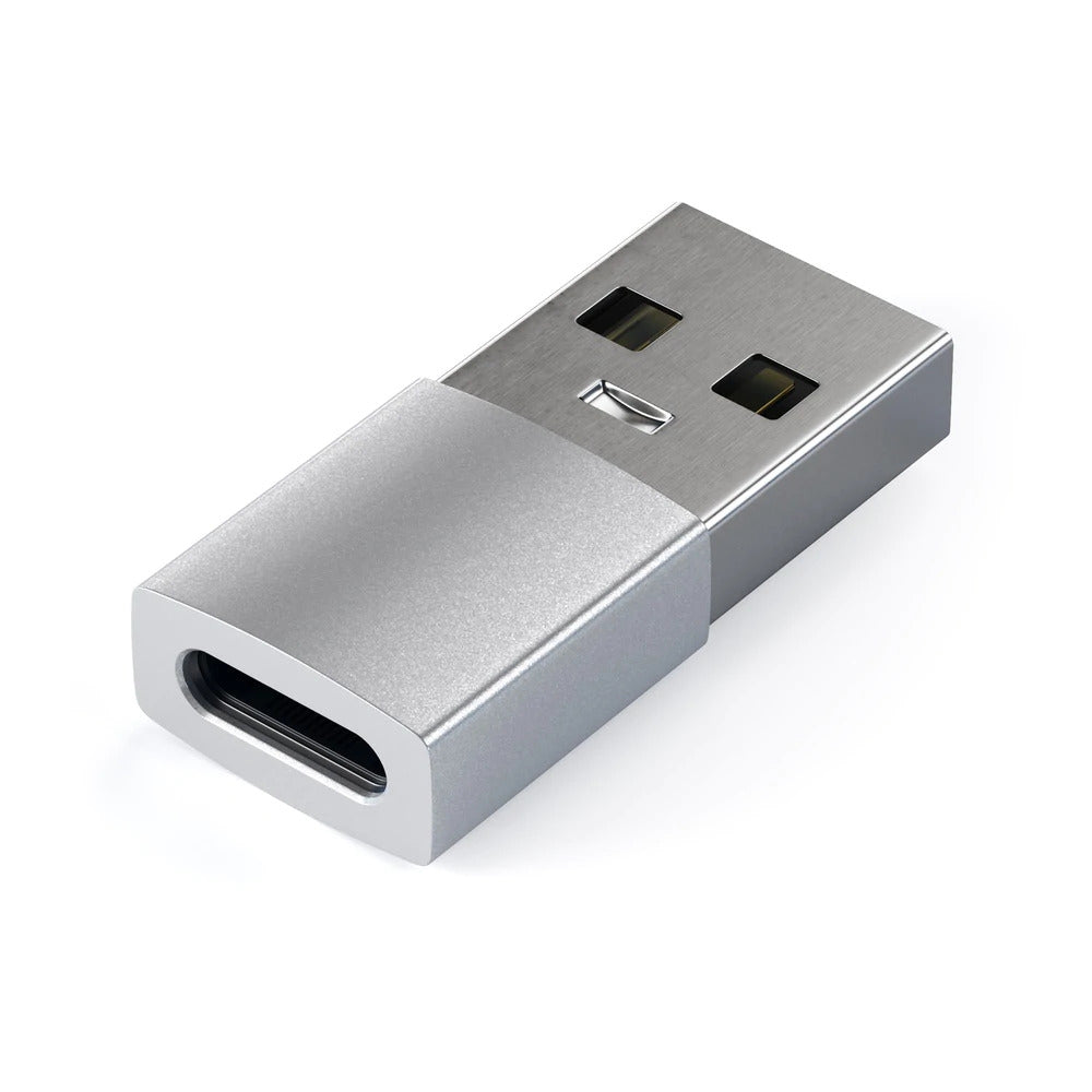 Satechi Aluminium USB-A to USB-C Adapter, Silver - ST-TAUCS