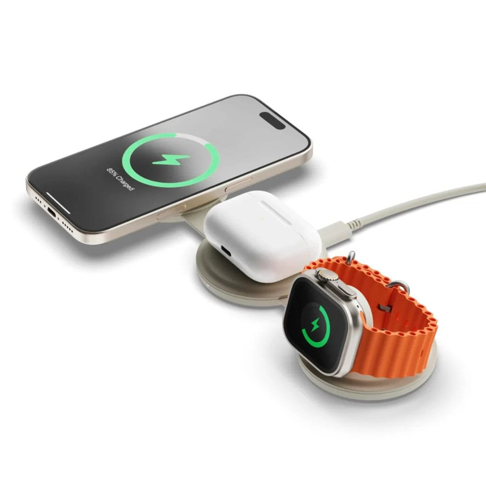 Satechi OntheGo 3 in 1 Wireless Charger (Sand) 