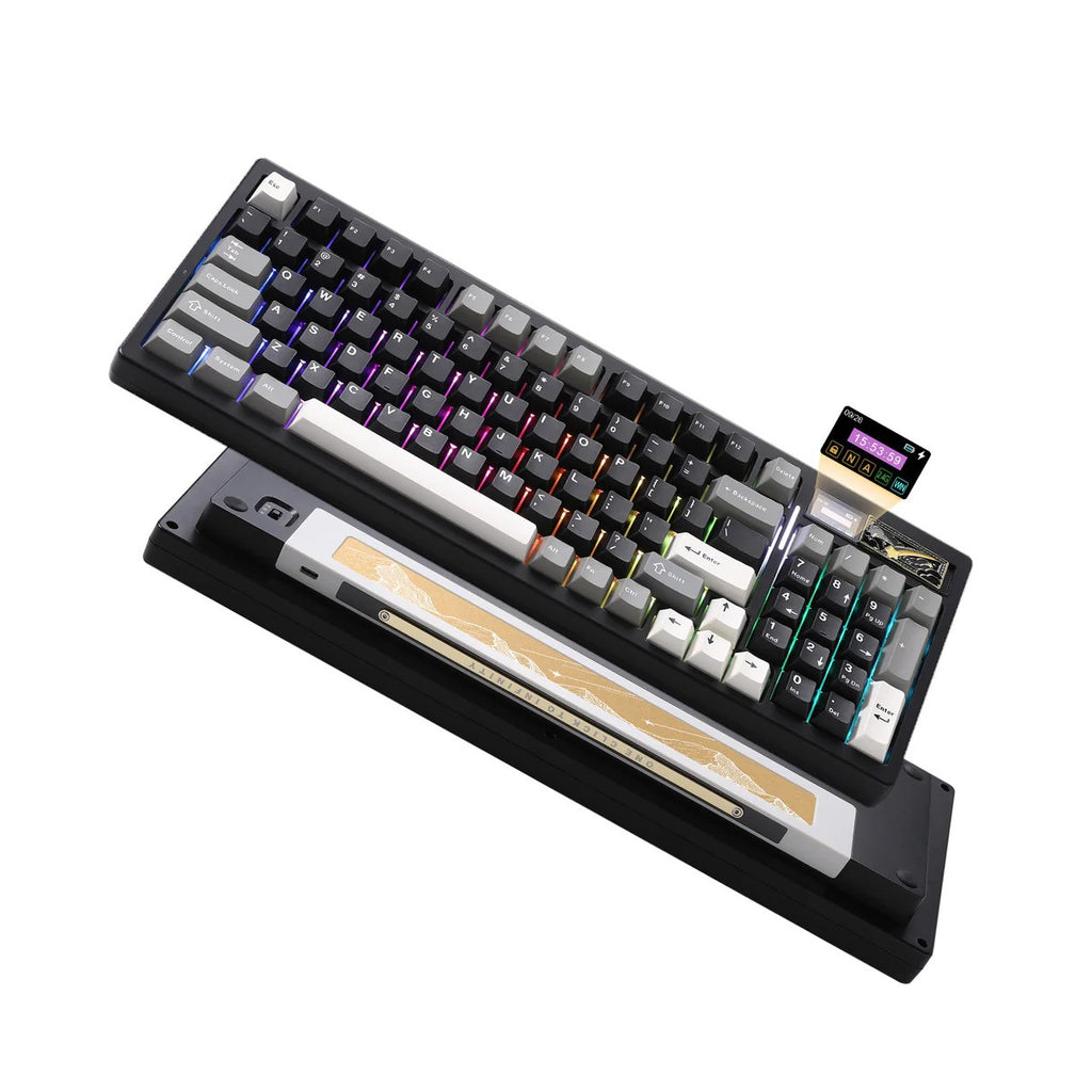 YUNZII IF99 Mechanical Keyboard with LCD Screen (Black) (Cocoa Cream V2) 