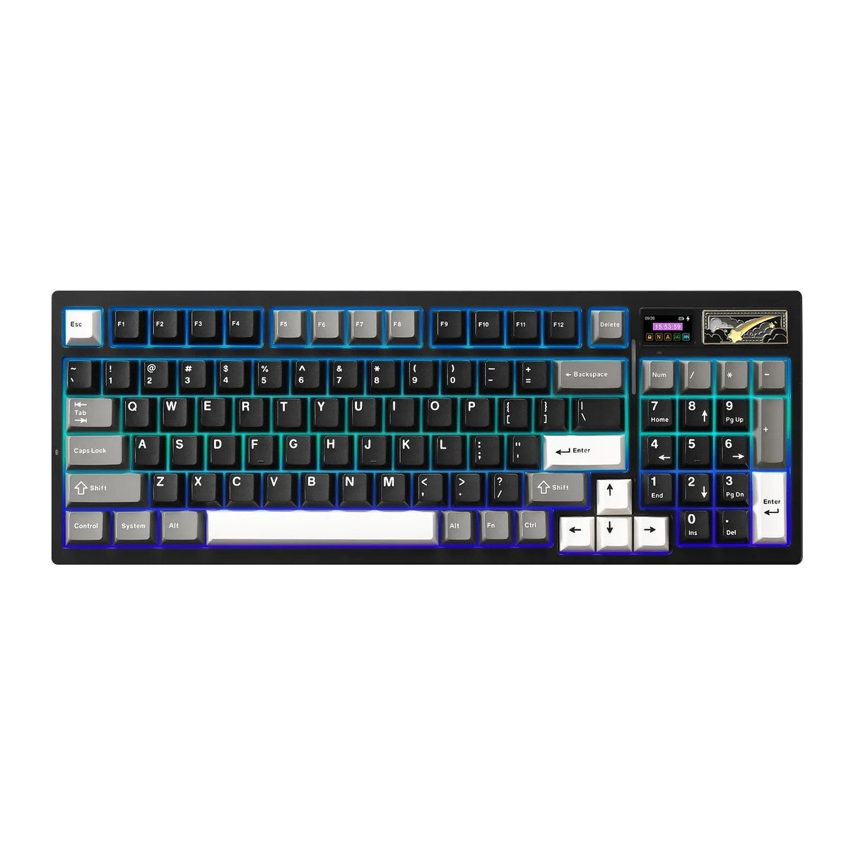 YUNZII IF99 Mechanical Keyboard with LCD Screen (Black) (Cocoa Cream V2) 