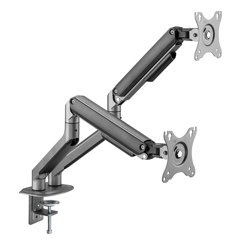 Brateck Dual Monitor Economical Spring-Assisted Monitor Arm (Space Grey)