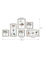 Deluxe Gallery Photo Wall Frame Set A - 6 Frames - Chestnut