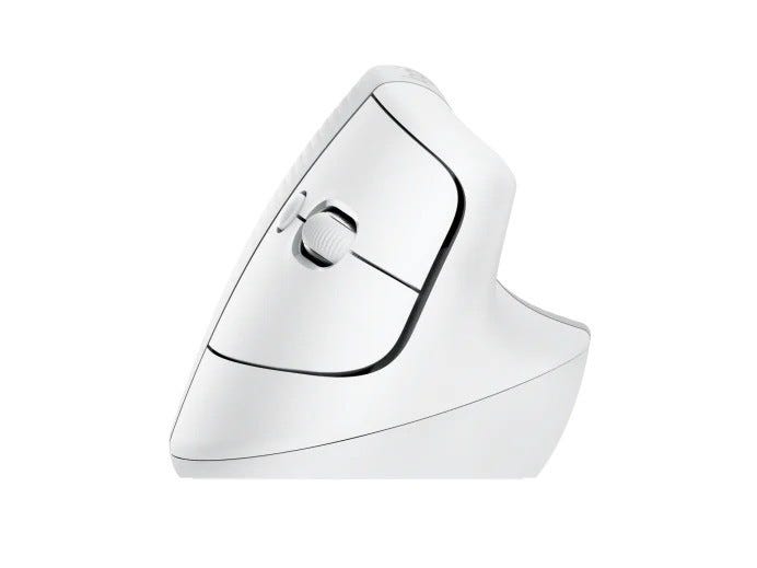 Logitech Lift Vertical Ergonomic Mouse for Mac - Pale Grey