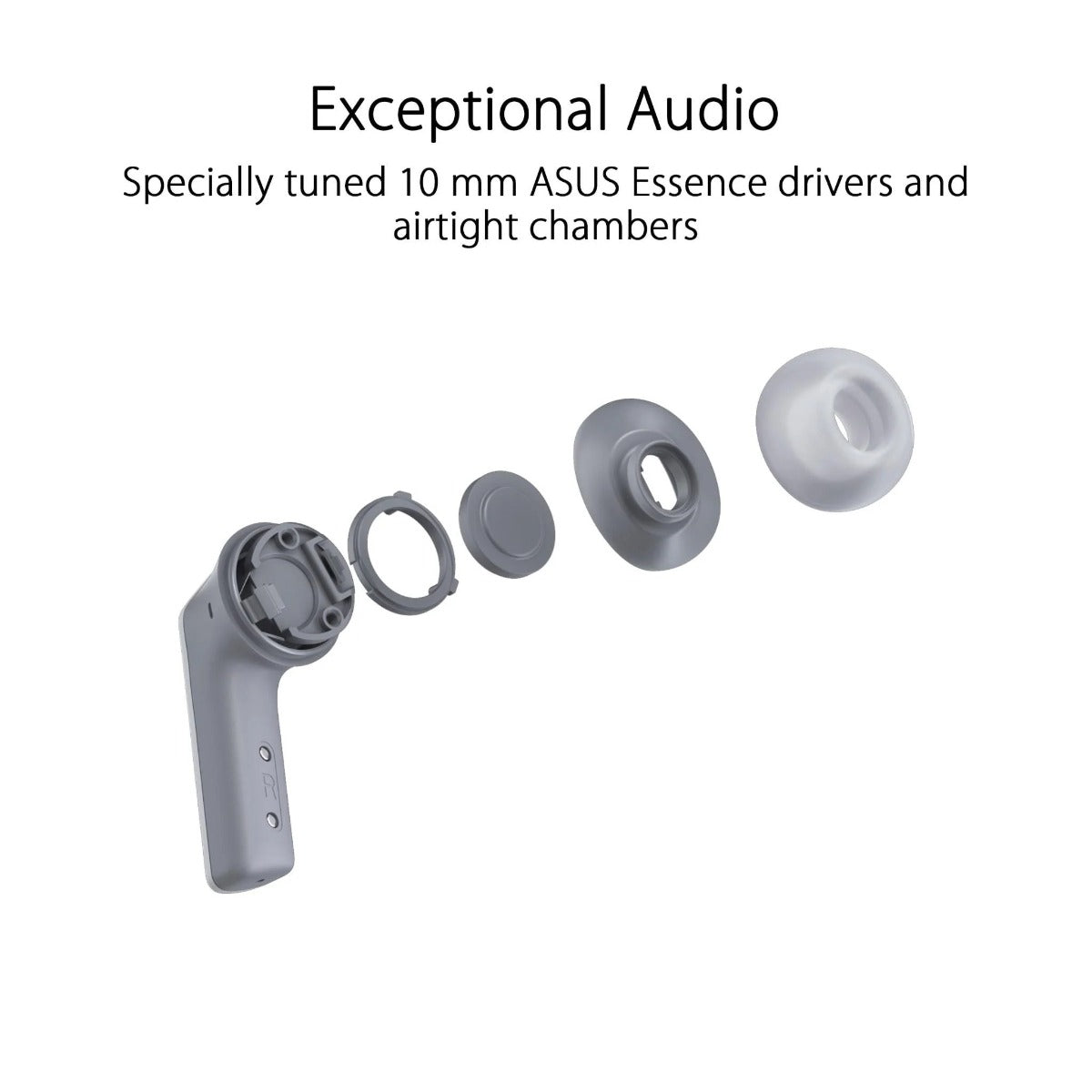 ASUS ROG Cetra True Wireless Noise Cancelling Gaming Earbuds (White)