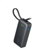 Anker Nano 10K 30W Power Bank with Built-In USB-C Cable (Black)