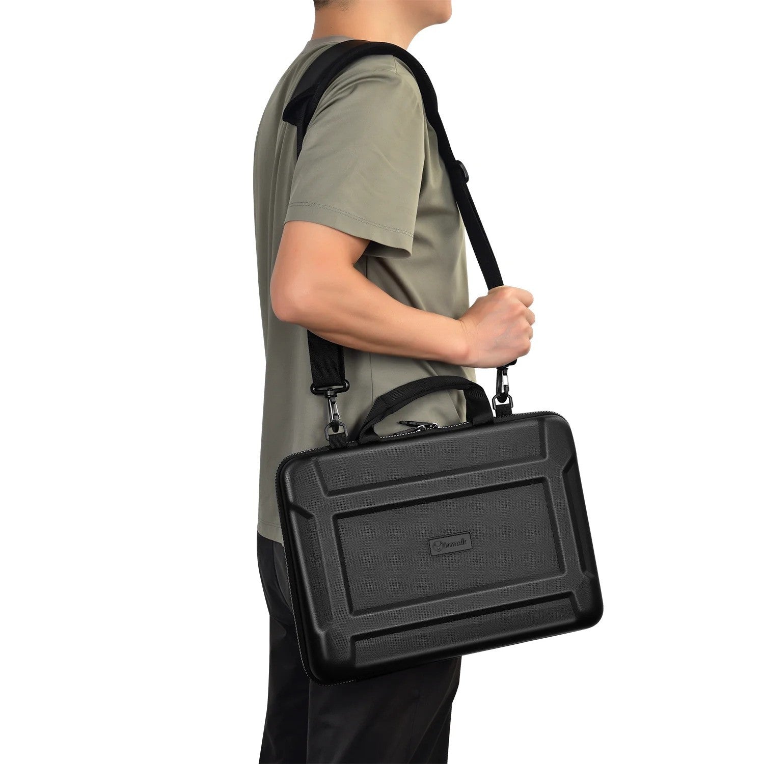 Bonelk Long Life Attache Case for 15" - 16" Laptop (Black) 