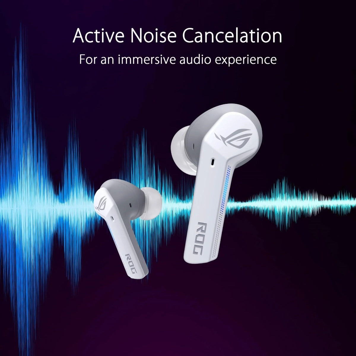 ASUS ROG Cetra True Wireless Noise Cancelling Gaming Earbuds (White)