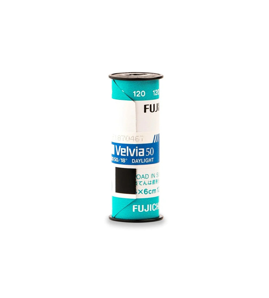 FUJIFILM Fujichrome Velvia 50 120/12 Film (Single Roll)