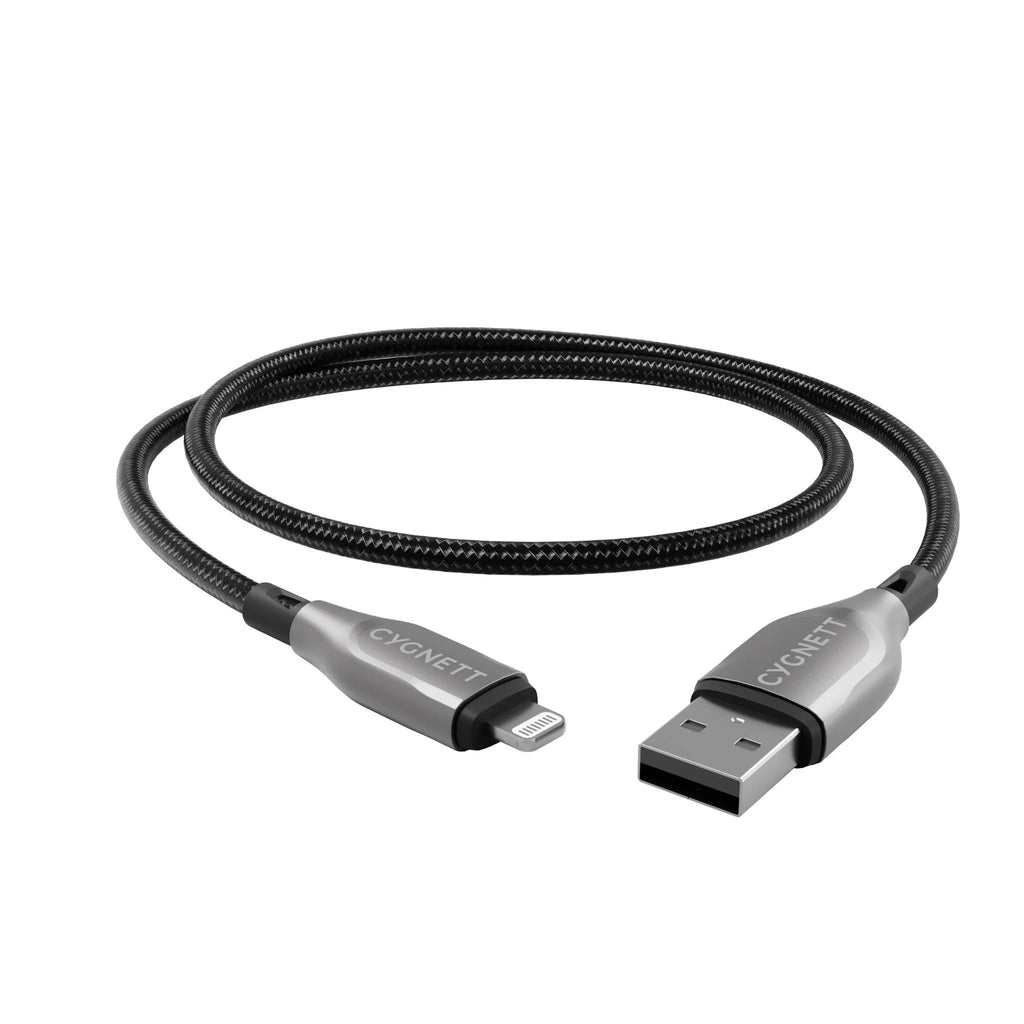 Cygnett Armoured 1m Lightning to USB-A Cable (Black)
