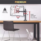 Barkan 13" - 32" Flat / Curved Monitor Desk Mount