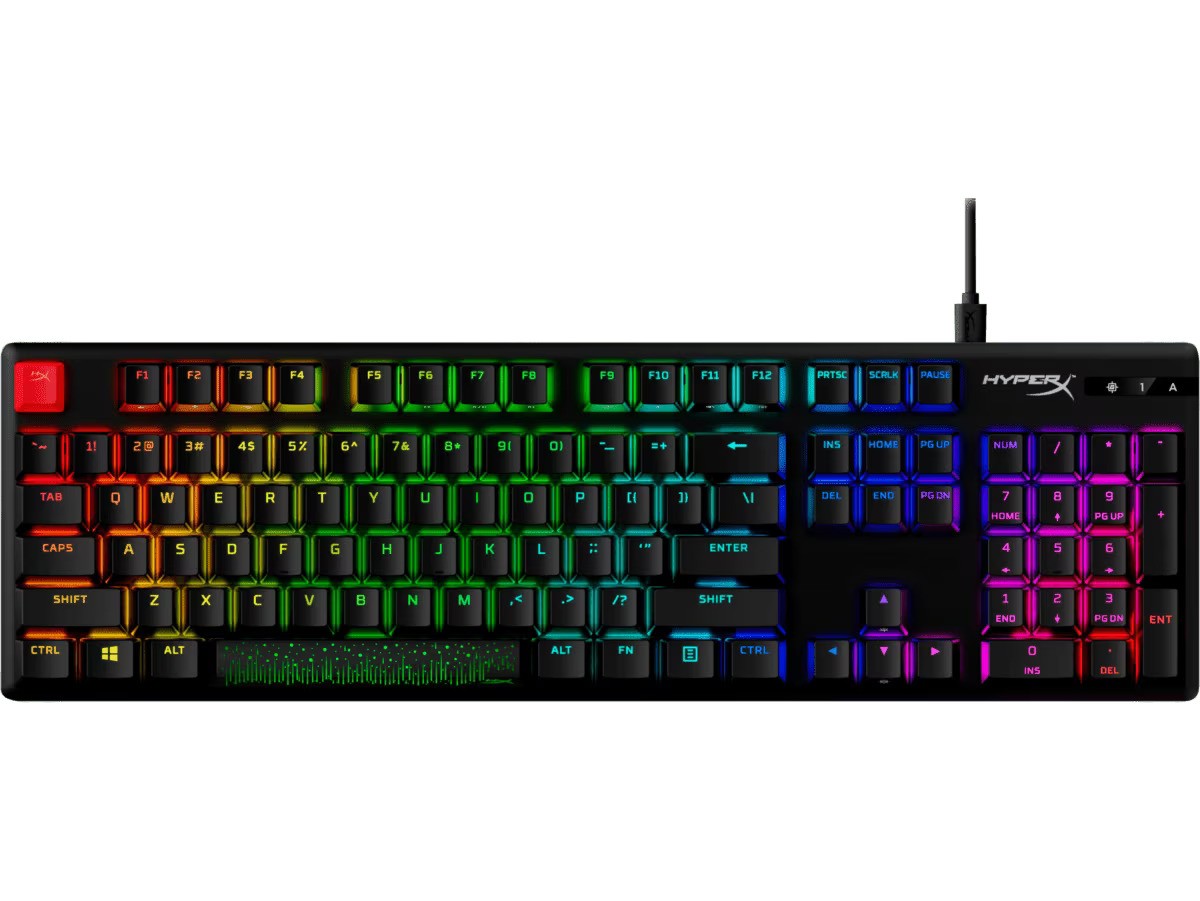HyperX Alloy Origins PBT Full Size Mechanical Gaming Keyboard (HX Aqua Switch)