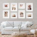 Deluxe Gallery Photo Wall Frame Set E - 8 Frames - White
