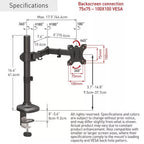 Barkan 13" - 32" Flat / Curved Monitor Desk Mount
