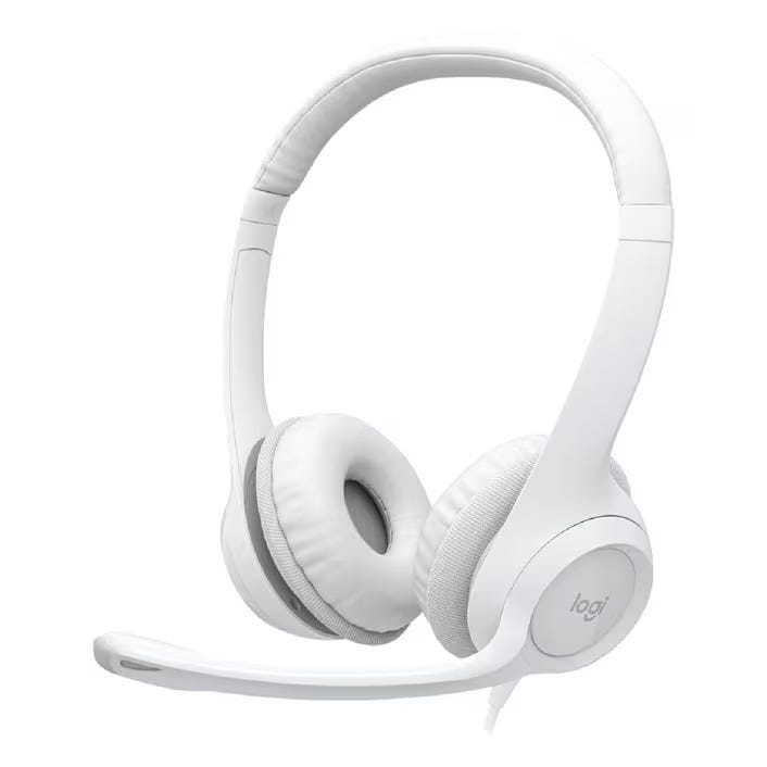 Logitech H390 USB Computer Headset (White)
