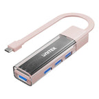 Unitek Bi-Directional Hub with Detachable Cable (Pink) 