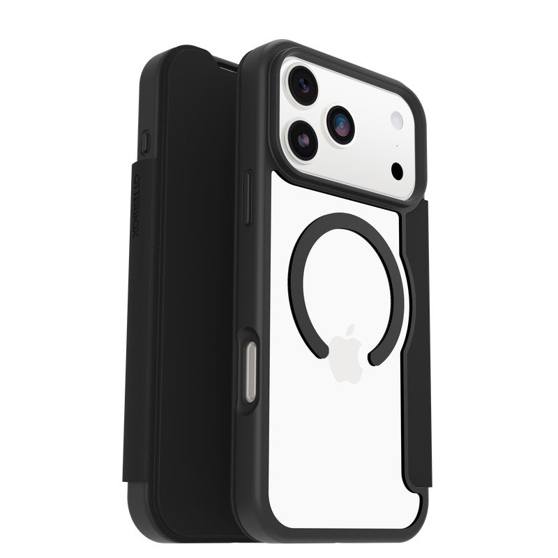 OtterBox React Folio MagSafe Case for iPhone 17 Pro Max (Black Crystal)