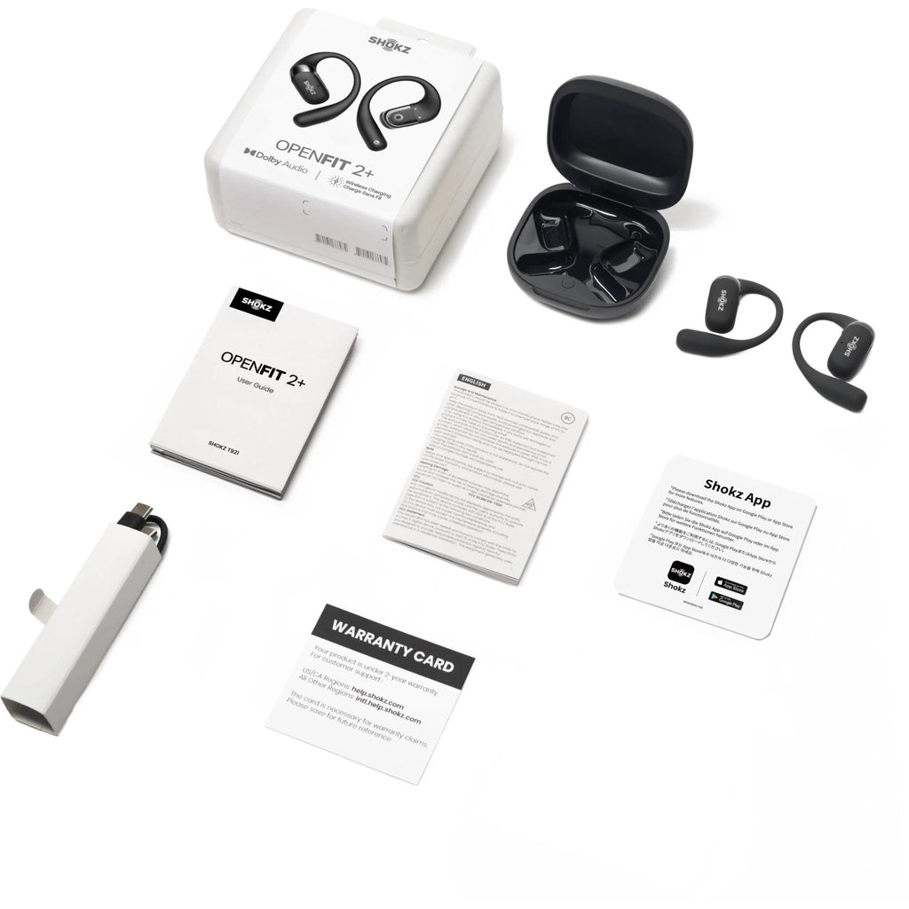 Shokz OpenFit 2+ Open Ear TWS Earbuds (Black)