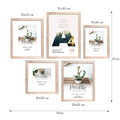 Deluxe Gallery Photo Wall Frame Set H - 5 Frames - White