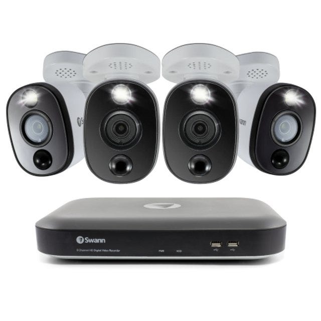 Swann 4 Camera 4 Channel 4K UHD Spotlight DVR Security System