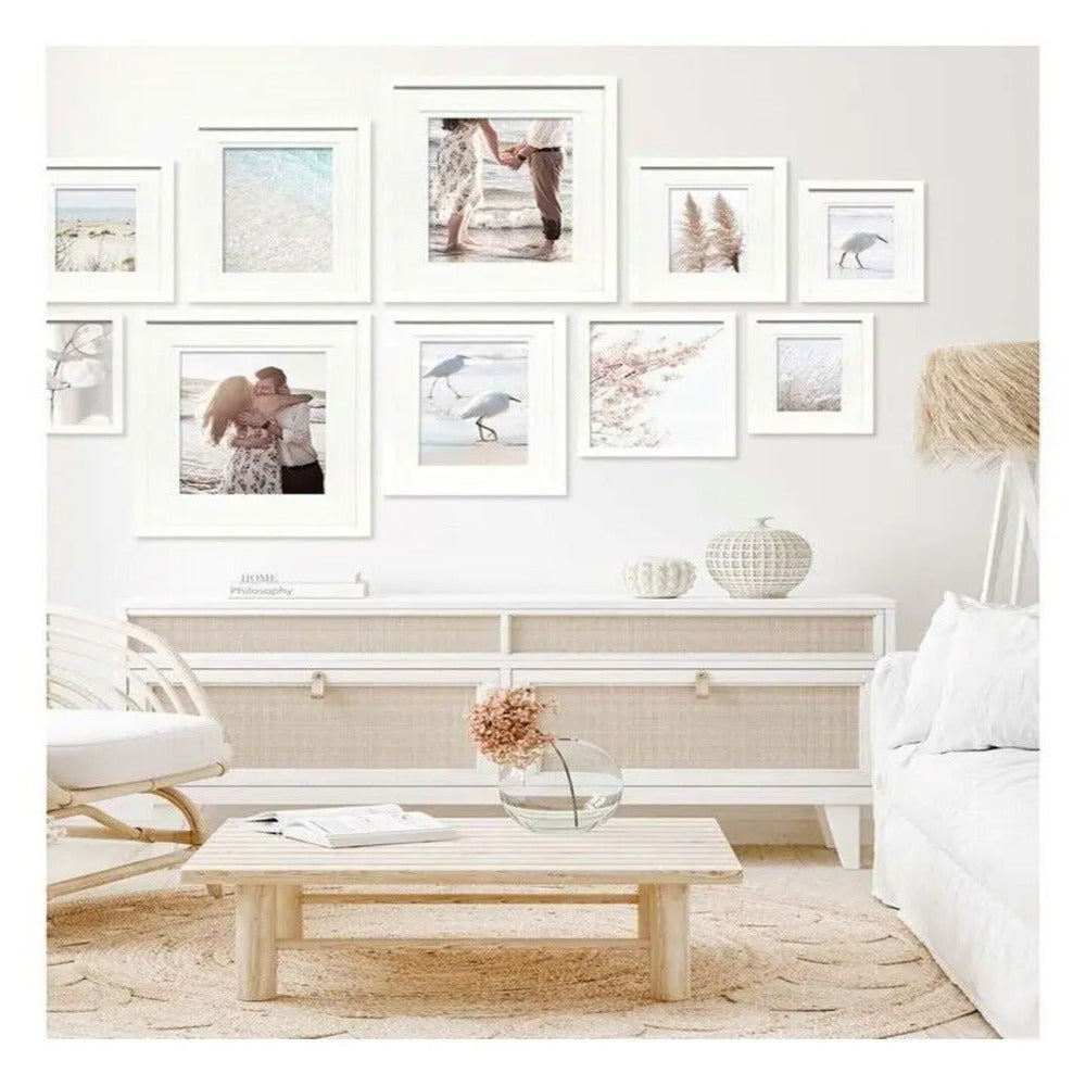 Deluxe Gallery Photo Wall Frame Set C- 10 Frames - White