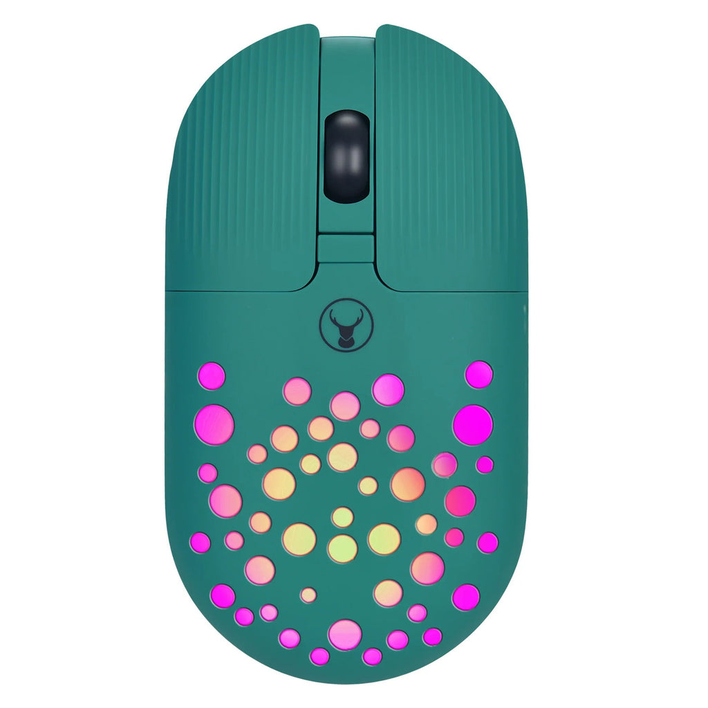 Bonelk Bluetooth/Wireless RGB 4D Mouse 1200DPI USB-C M-270 (Emerald Green)