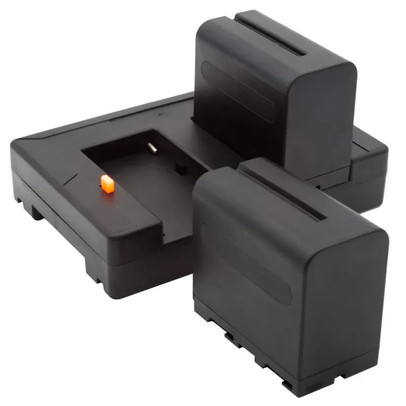 Glanz Dual NP-F to V-Mount Battery Adapter for 2x NP-F Batteries