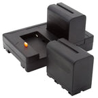 Glanz Dual NP-F to V-Mount Battery Adapter for 2x NP-F Batteries
