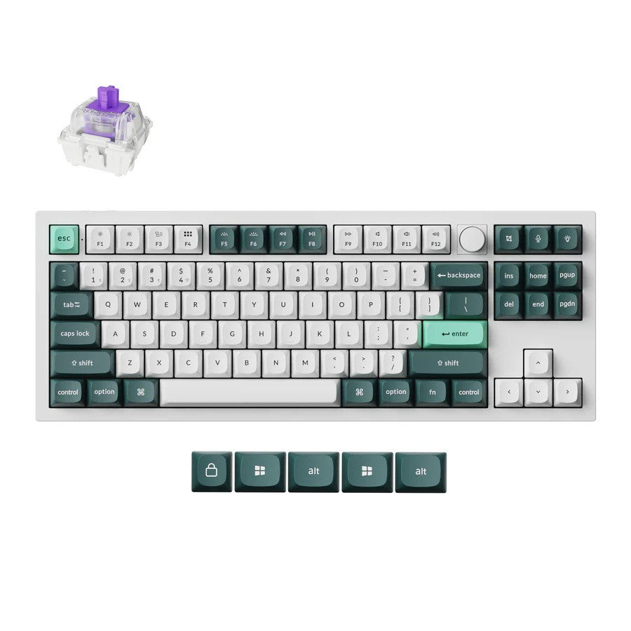 Keychron Q3 HE Magnetic Custom Keyboard (White) (Gateron Double-Rail Nebula Switch)