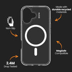 EFM Zurich MagSafe Case for Apple iPhone 16 Plus (Clear)