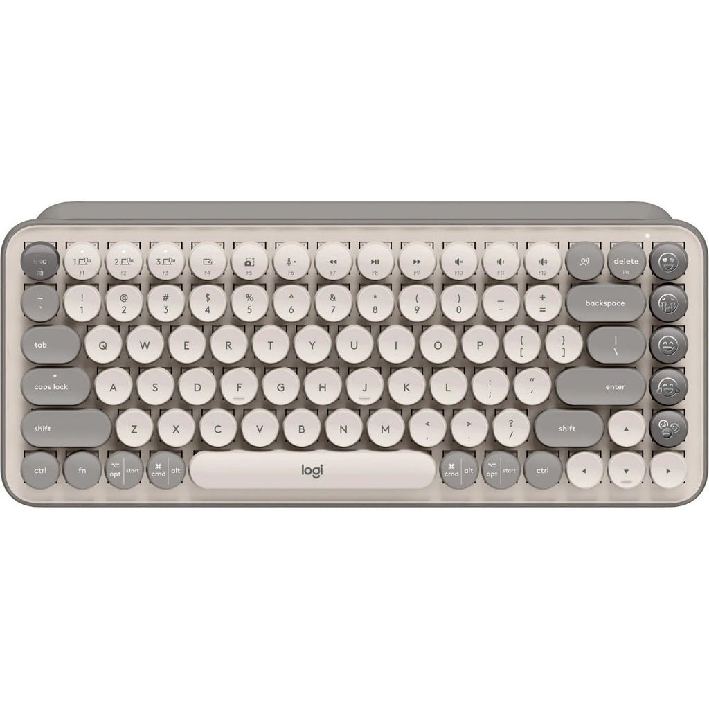 Logitech POP Keys Wireless Mechanical Emoji Keyboard (Mist Sand)