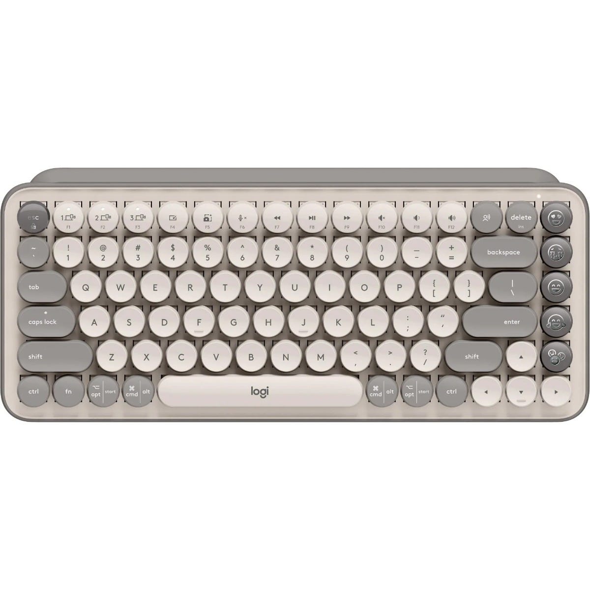 Logitech POP Keys Wireless Mechanical Emoji Keyboard (Mist Sand)