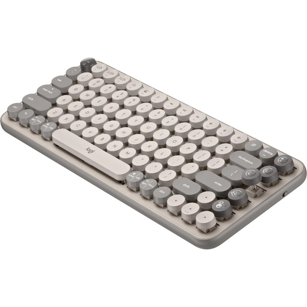 Logitech POP Keys Wireless Mechanical Emoji Keyboard (Mist Sand)