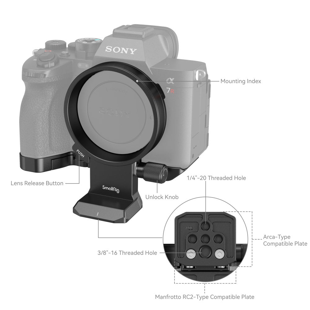 SmallRig Rotatable Horizontal -to-Vertical Mount Plate Kit for Select Sony Cameras