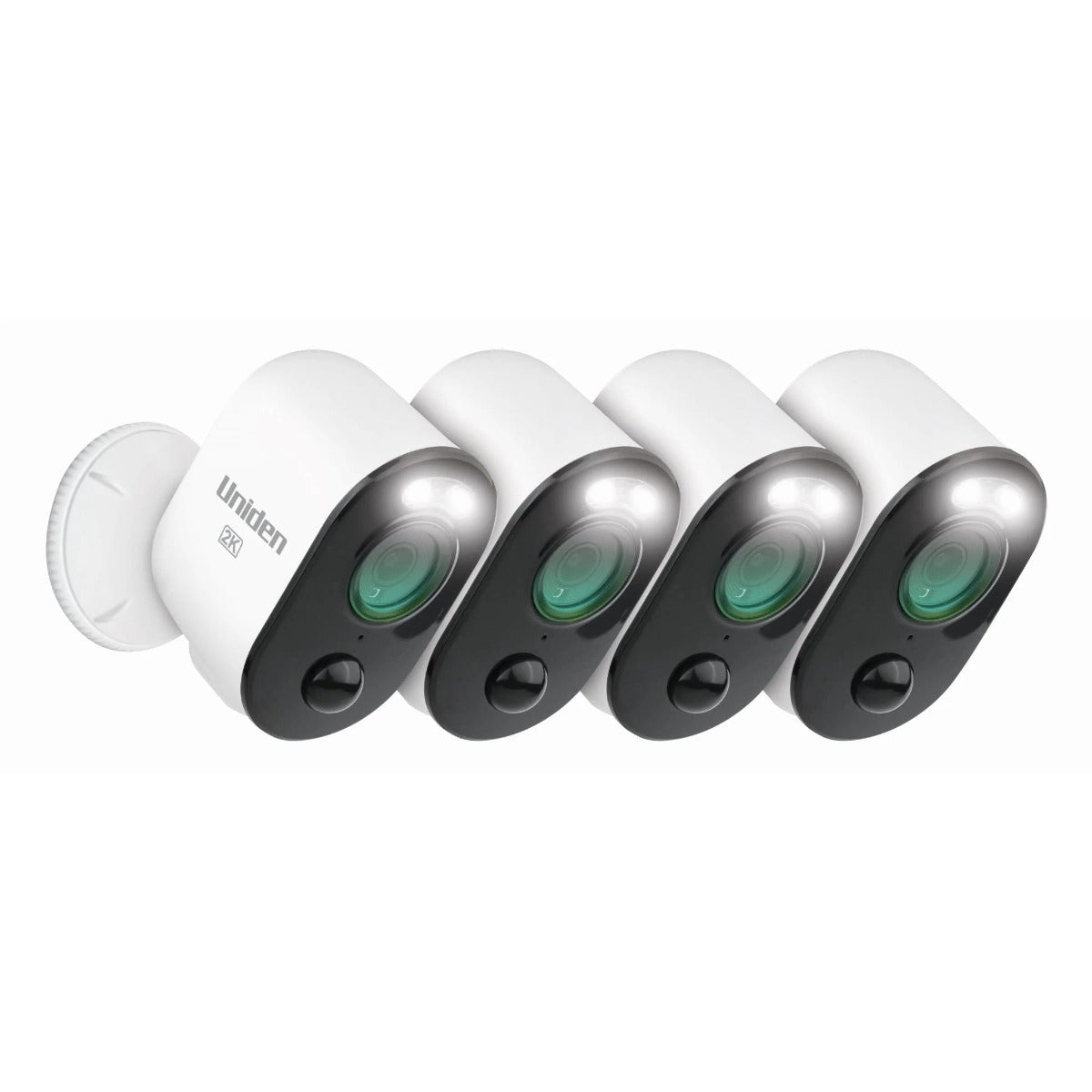 Uniden App Cam Solo Pro Wirefree 2K Security Camera and Spotlight (Quad Pack) 