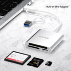 Unitek USB 3.0 3 Ports Memory Card Reader with USB C Adapter