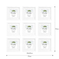 Deluxe Gallery Photo Wall Frame Set G - 9 Frames - White