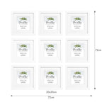 Deluxe Gallery Photo Wall Frame Set G - 9 Frames - White