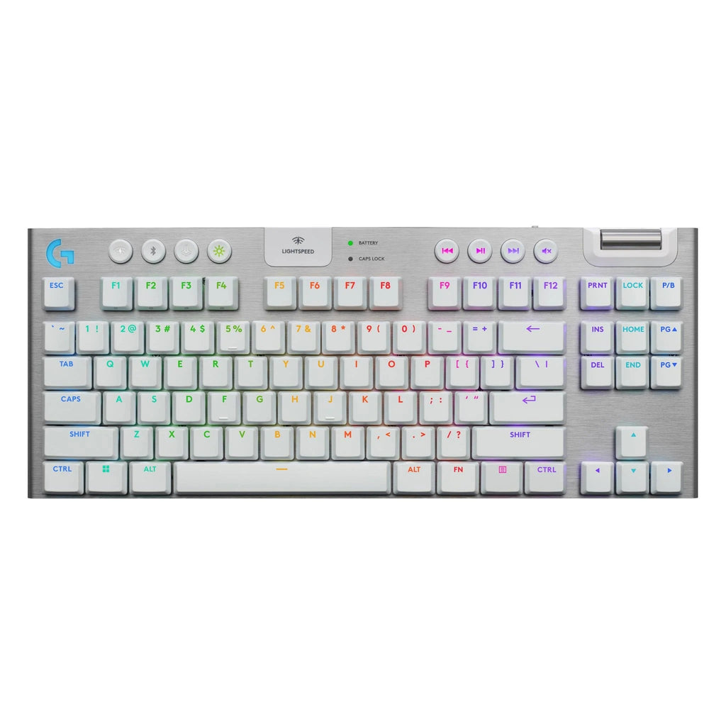 Logitech G915 X LIGHTSPEED TKL Low-Profile Wirelees Gaming Keyboard (White) 