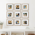 Deluxe Gallery Photo Wall Frame Set G- 9 Frames - Polar Birch