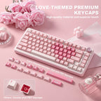 YUNZII B75 Pro 75% Mechanical Keyboard (Pink) (Milk Switch)