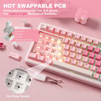 YUNZII B75 Pro 75% Mechanical Keyboard (Pink) (Milk Switch)