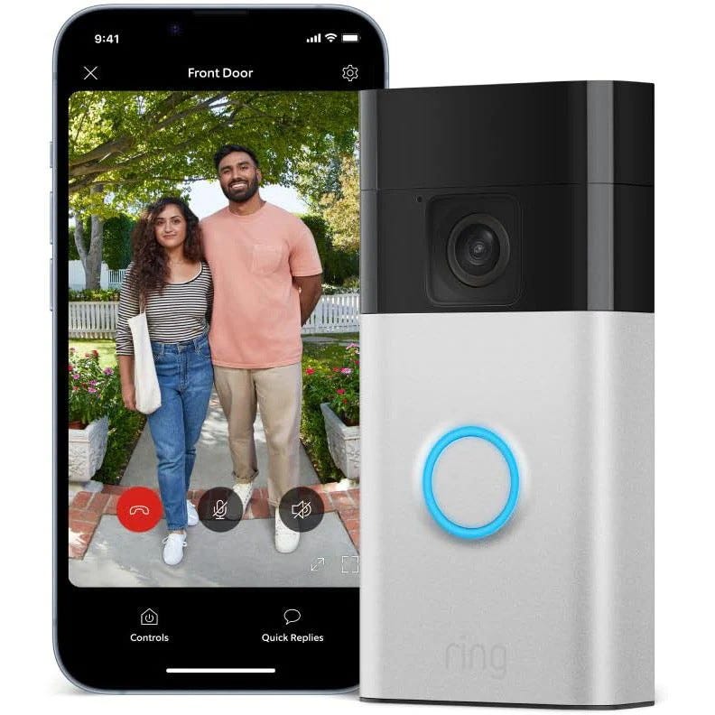 Open Box Ring Video Doorbell (Satin Nickel)