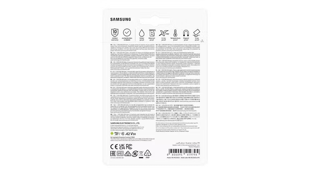 Samsung 256GB Micro SDXC EVO Plus Gen2 Memory Card