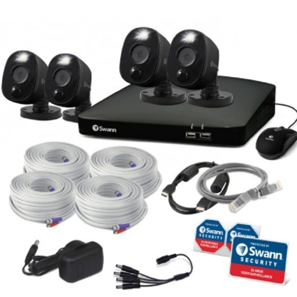 Swann 4 Camera 4 Channel FHD Spotlight DVR Security System 
