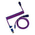 Keychron Premium Coiled Aviator Cable (Purple/Straight) 